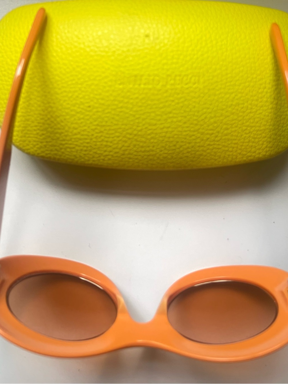 Emilio Pucci Bold Retro Round Sunglasses in Orange - Picture 4 of 8